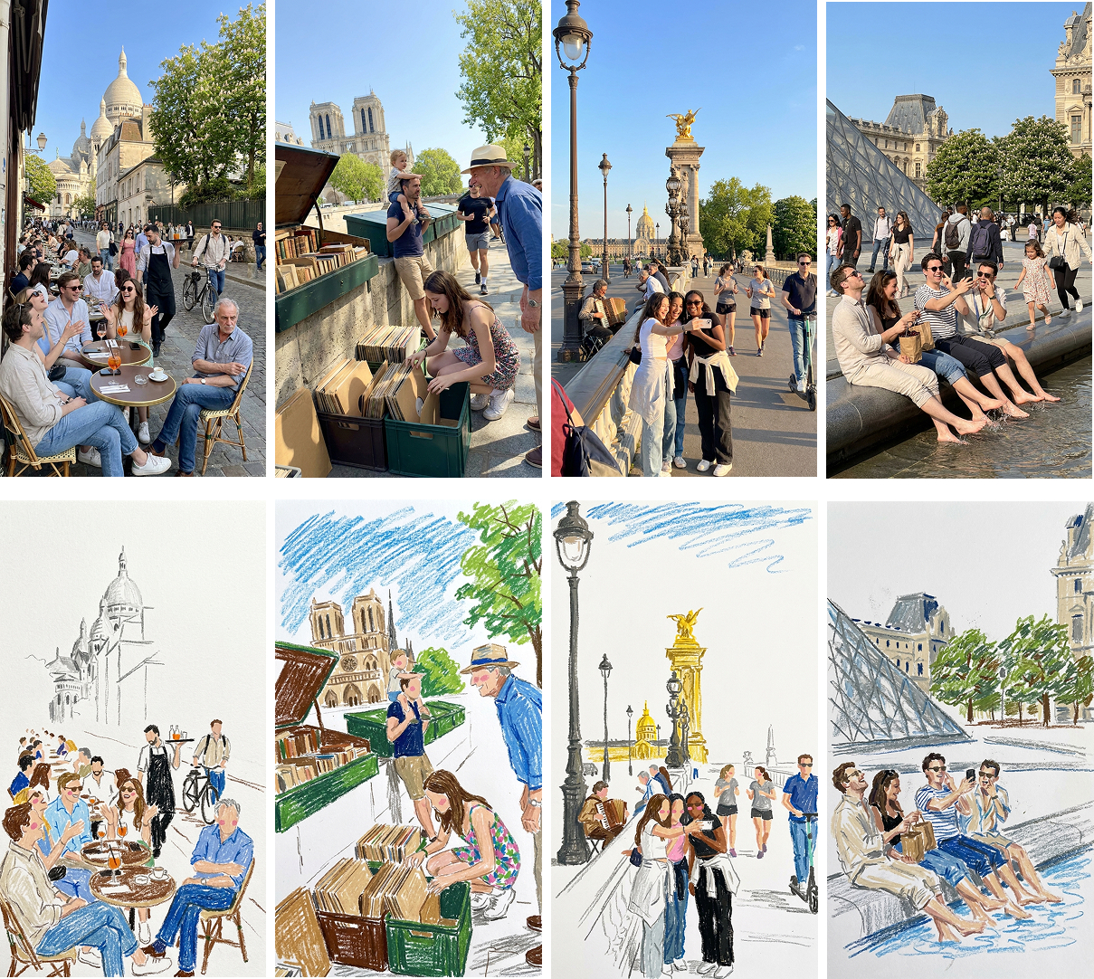 Paris AI Photos → Crayon Art